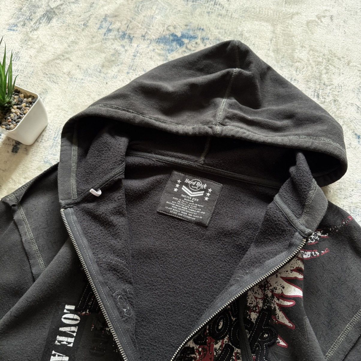 Hard Rock Cafe 📌 Vintage Hard Rock Cafe Y2K Distressed Zip Hoodie Size US M / EU 48-50 / 2 - 9 Thumbnail