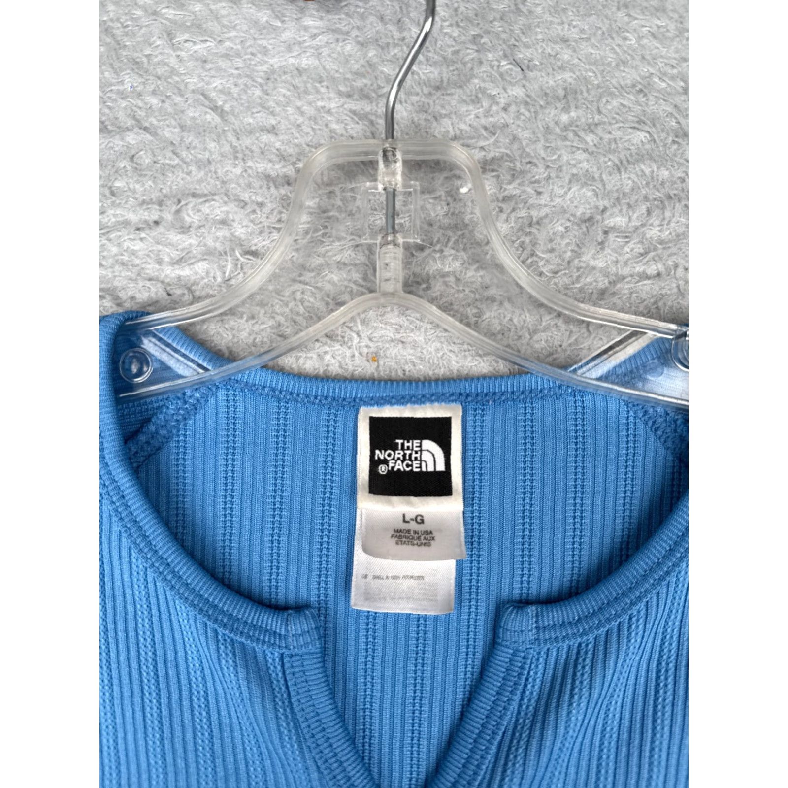 The North Face The North Face Shirt Women Large Blue Long Sleeve V-Neck Polyester Ribbed READ Size L / US 10 / IT 46 - 6 Thumbnail