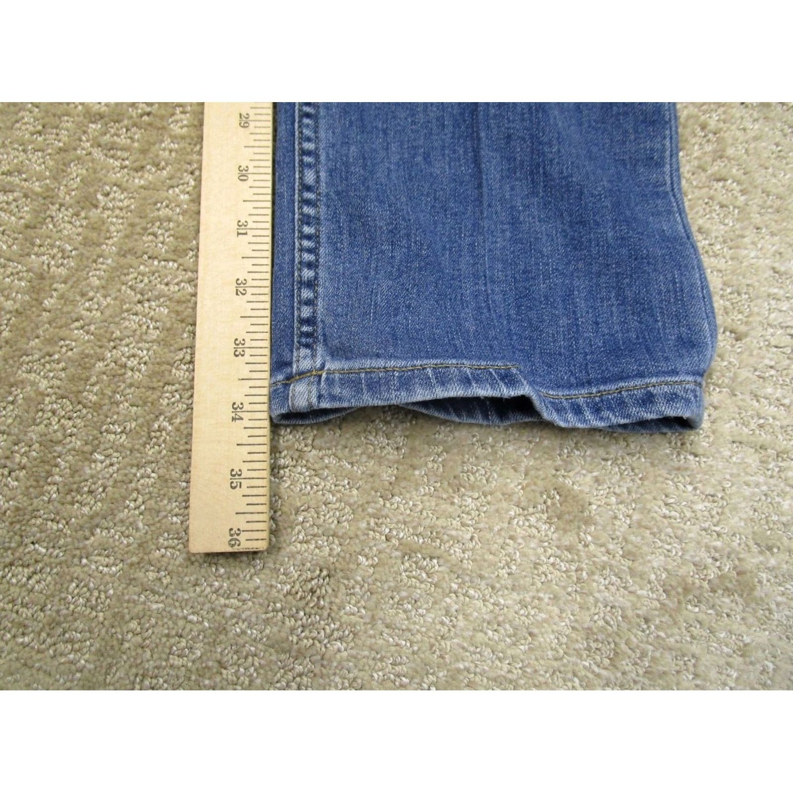 Paige Paige Federal Jeans Men 33 Blue Straight Slim Denim Light Wash 5-Pocket Logo 34 Inseam Regular Size Type: Jeans Size US 33 - 7 Thumbnail