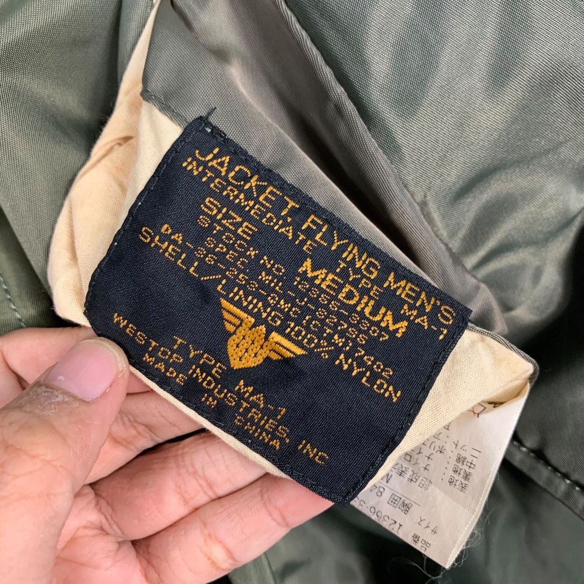 Vintage 90’s WESTOP INDUSTRIES Ma1 Flight Bomber Jacket #2346-C105 Size US M / EU 48-50 / 2 - 15 Thumbnail