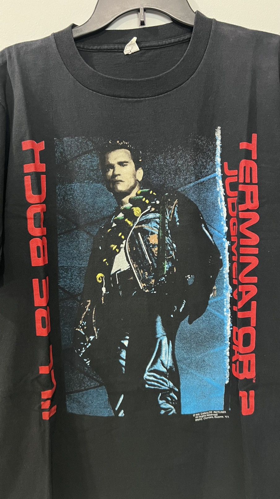 Vintage 1991 TERMINATOR 2 Judgement Day T2 I'll Be Back Tee Sz Large Size US L / EU 52-54 / 3 - 2 Thumbnail