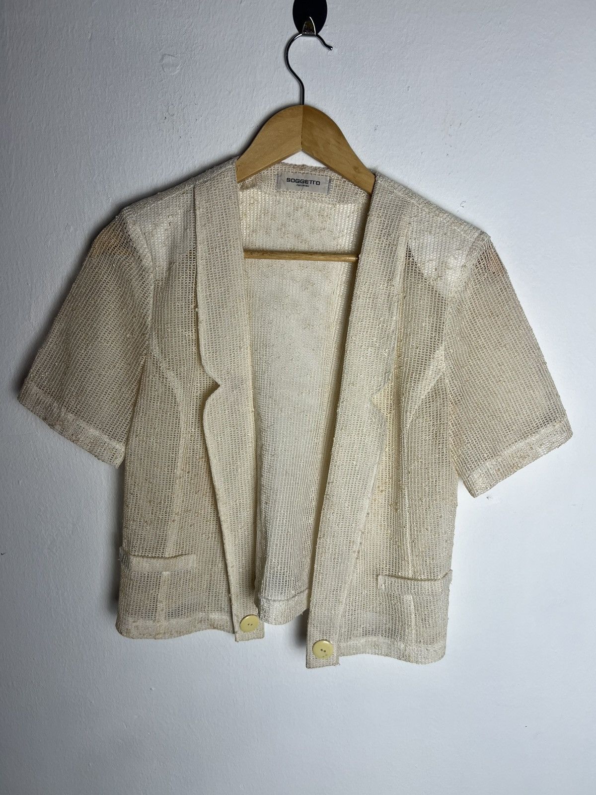 If Six Was Nine Soggetto Open-knit Blazer Cardigan Size S / US 4 / IT 40 - 1 Thumbnail