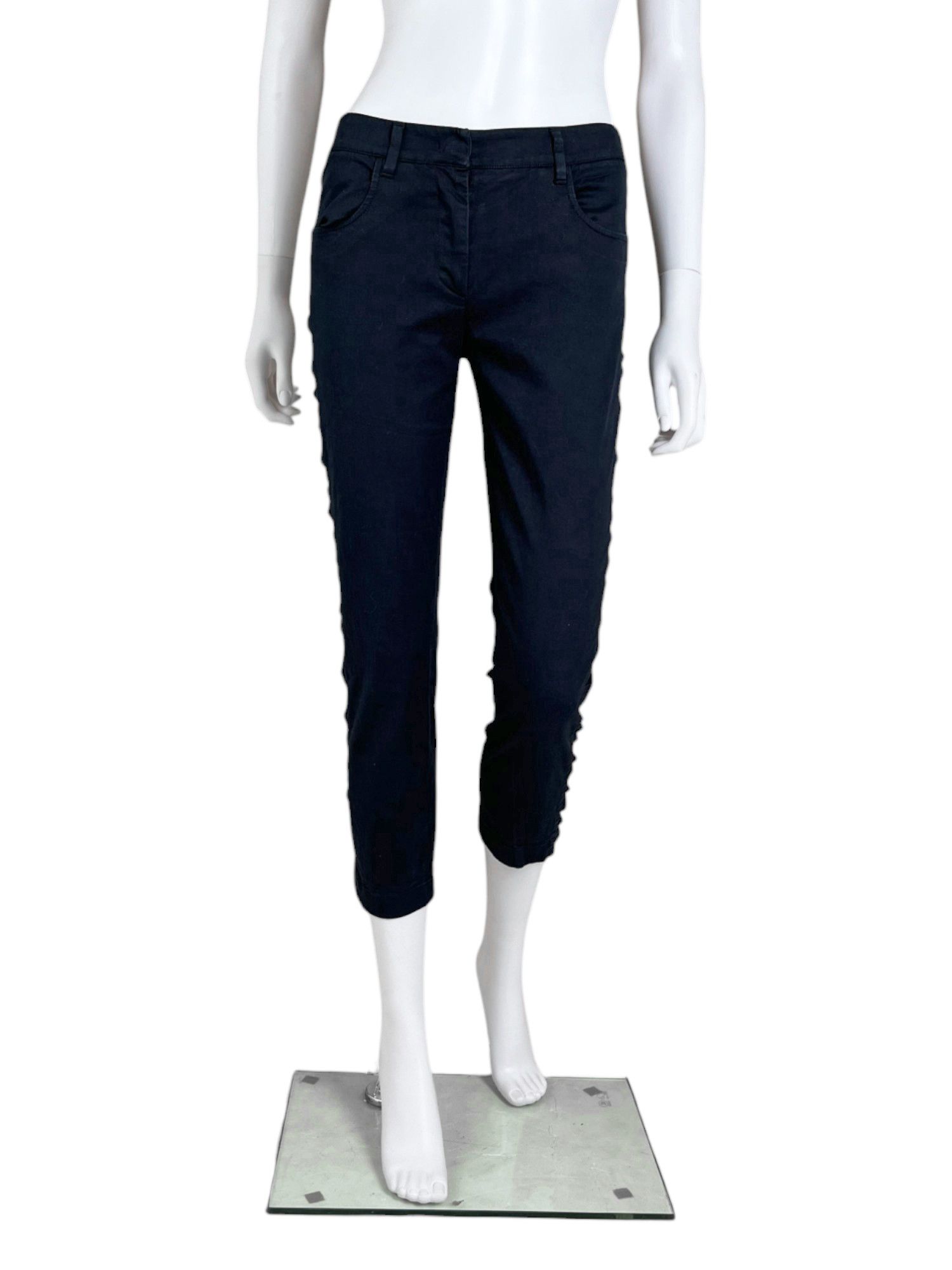Prada F/W 2007 Curly Black Capri Pants Size 27" / US 4 / IT 40 - 1 Thumbnail
