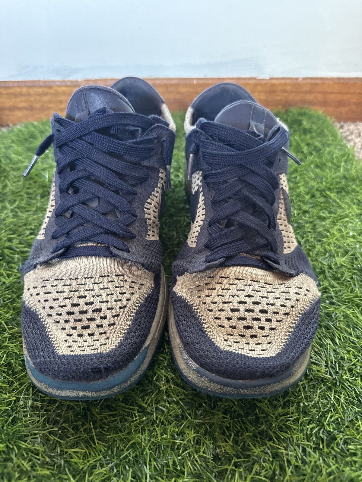 Nike Nike Dunk Low Flyknit College Navy Pure Platinum size 10US Size US 10 / EU 43 - 6 Thumbnail