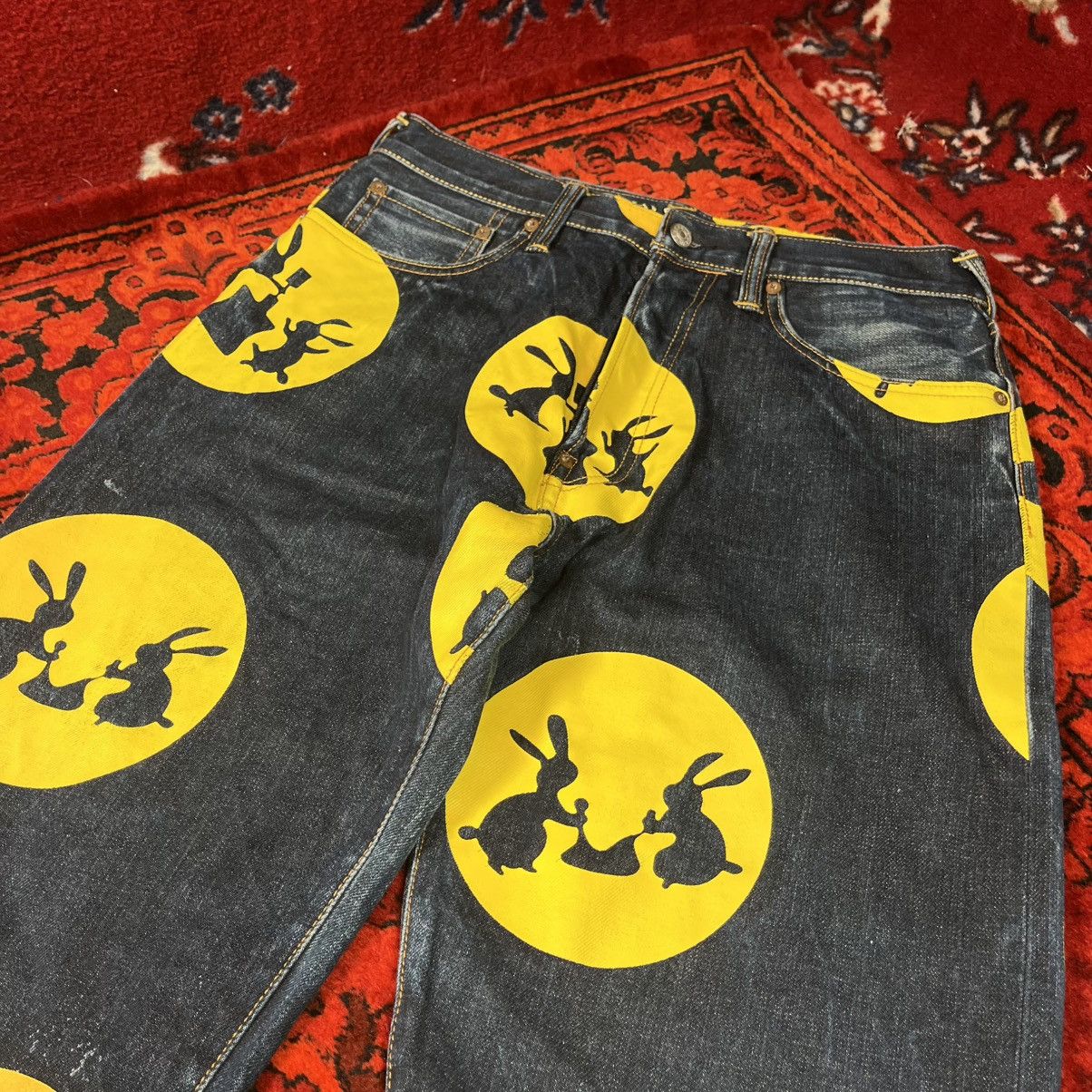 Evisu EVISU Jeans Japan Tukimi Tsukimi Special Rabbit Moon Print Size US 31 - 3 Thumbnail