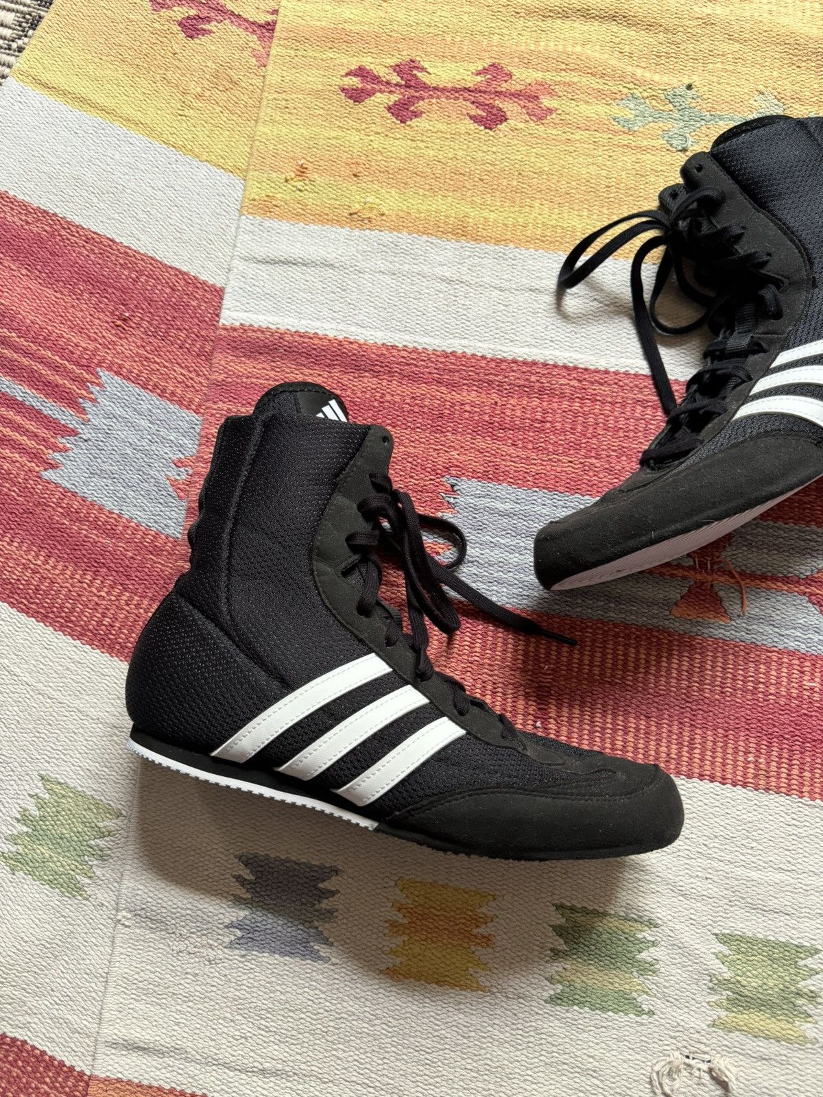 Adidas Adidas y2k Boxing Wrestling High Lace Top Shoes Size US 6.5 / EU 39-40 - 3 Thumbnail