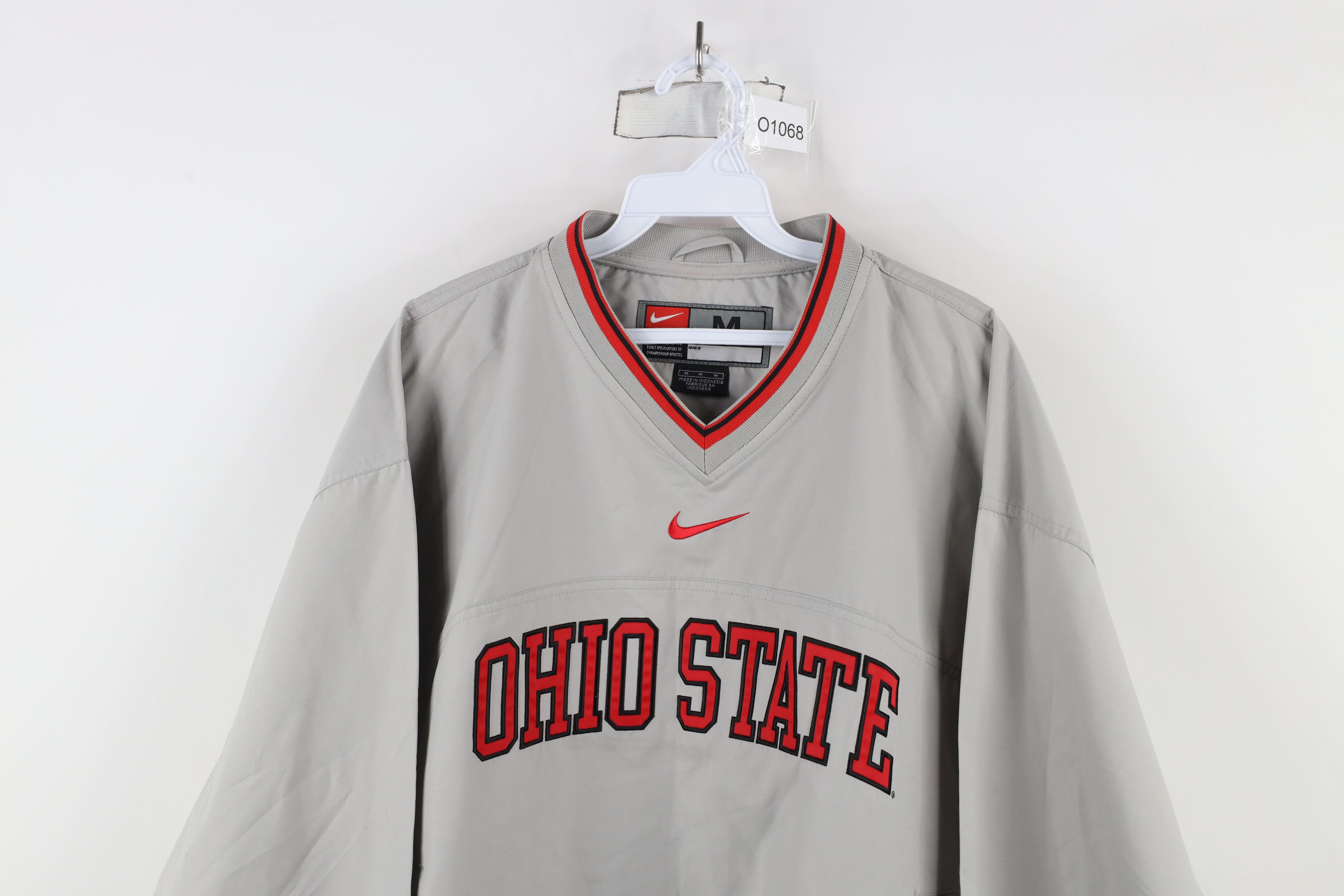 Nike × Vintage Vintage Nike Center Swoosh Ohio State University Jacket Gray Size US M / EU 48-50 / 2 - 2 Thumbnail