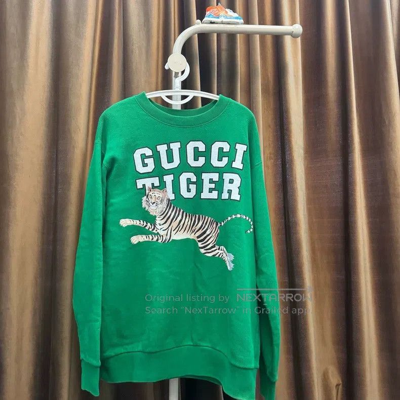 Gucci Gucci Green Tiger Sweatshirt Size US XS / EU 42 / 0 - 1 Thumbnail