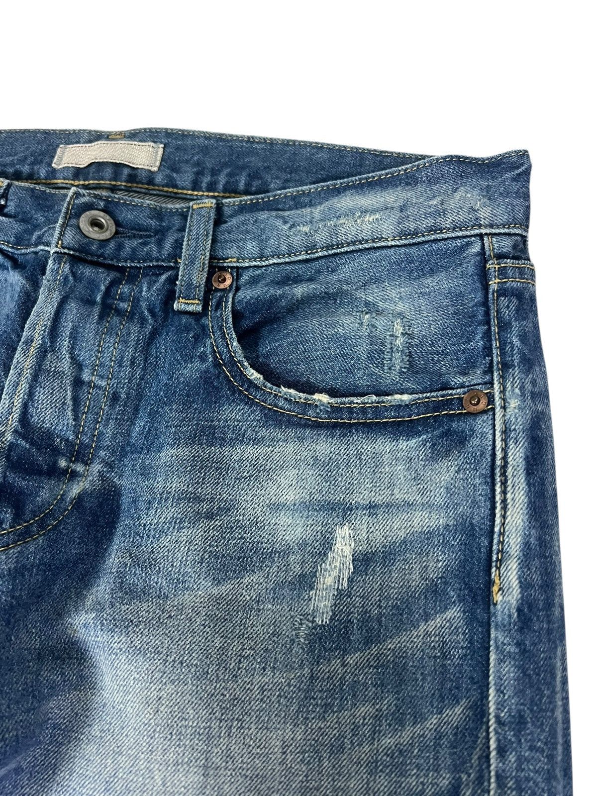 Japanese Brand Vintage Japanese Brand Selvedge Distress Denim Jean Size US 31 - 9 Thumbnail