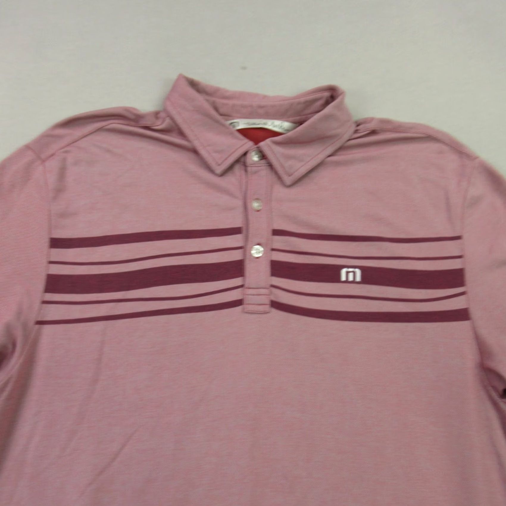 TravisMathew Travis Mathew Shirt Mens Medium Short Sleeve Outdoors Golfer Pink Polo Size US M / EU 48-50 / 2 - 3 Thumbnail