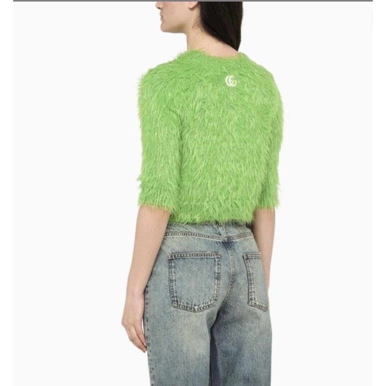 Gucci GUCCI GREEN CREWNECK SWEATER SIZE LARGE GG Size L / US 10 / IT 46 - 3 Thumbnail