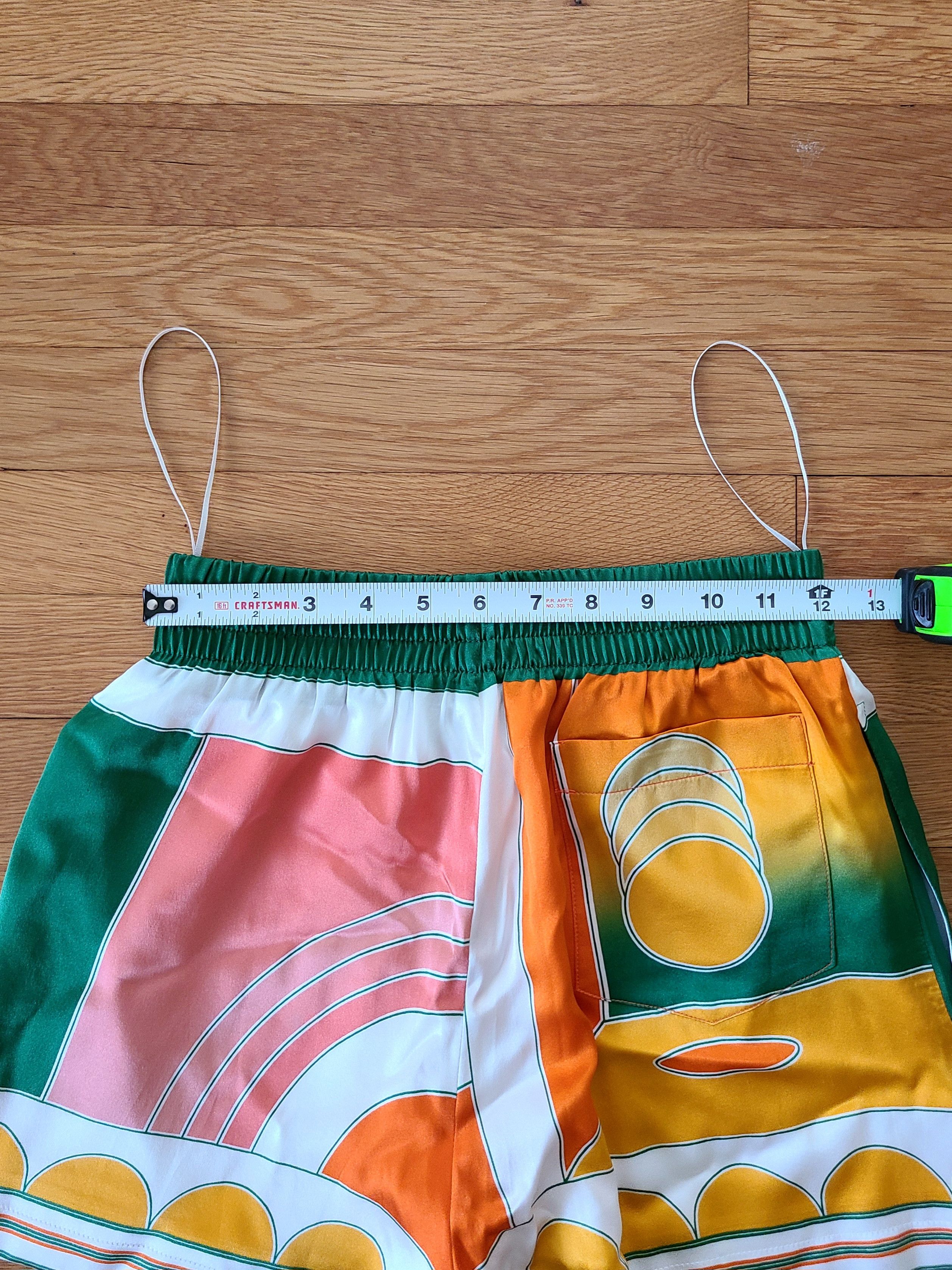 Casablanca Tennis Club Summer Court Silk Short Shorts
