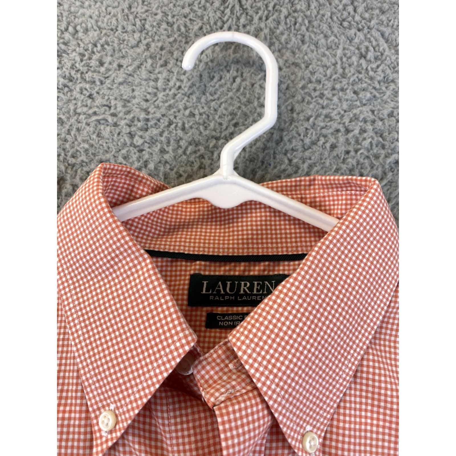 Ralph Lauren Ralph Lauren Orange Checked Men’s 16.5 34/35 Classic Fit Button Shirt /85-27 Size US L / EU 52-54 / 3 - 5 Thumbnail