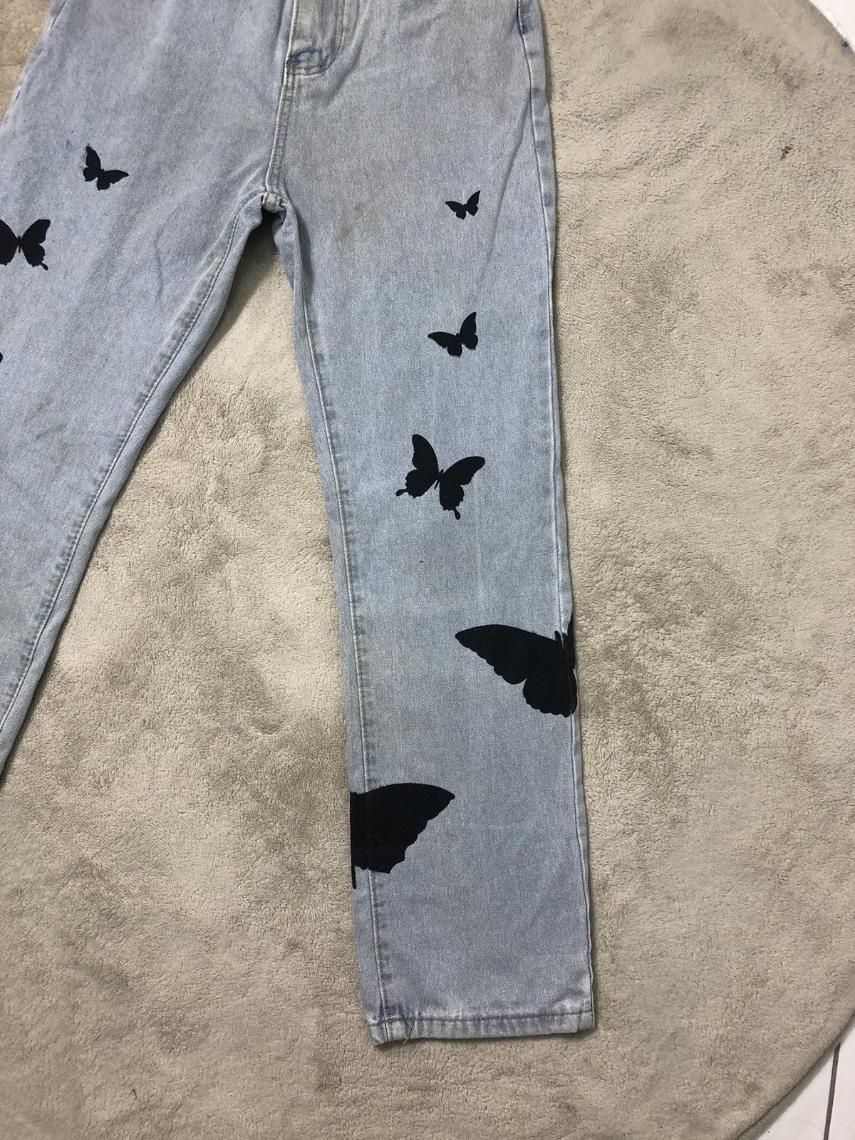 Vintage 🦋 Vintage 90s ZS Jeans Butterfly Silhouettes Straight Denim Size US 29 - 4 Thumbnail