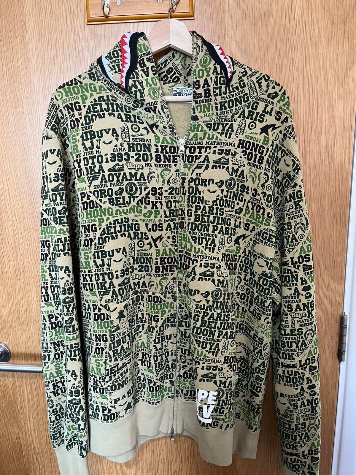 Bape XXV Cities Camo Shark Full Zip Hoodie