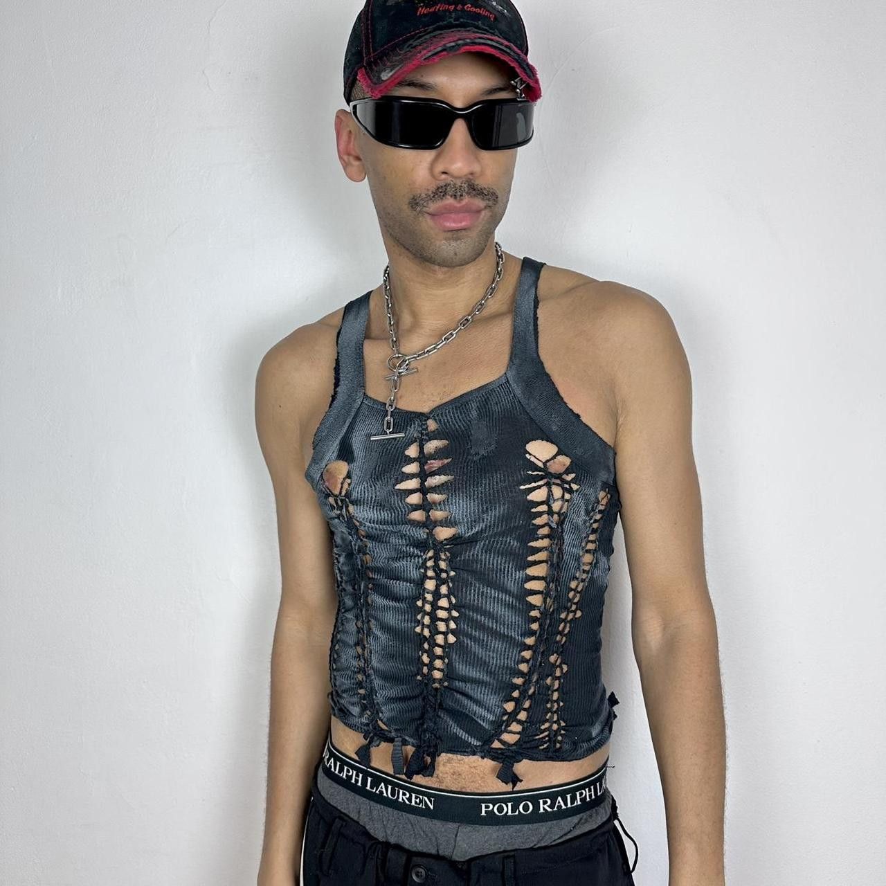 Other ASTROBOI* Black and White Braided Twist Tank - Medium Size US M / EU 48-50 / 2 - 6 Thumbnail