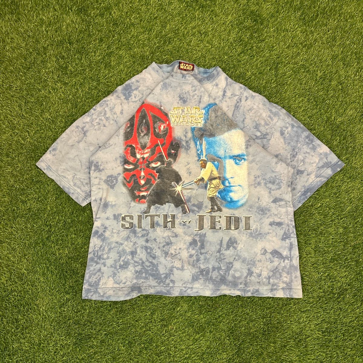 Star Wars Vintage Jedi vs Sith Darth Maul vs Kenobi Tee AOP Size XL Size US M / EU 48-50 / 2 - 1 Thumbnail