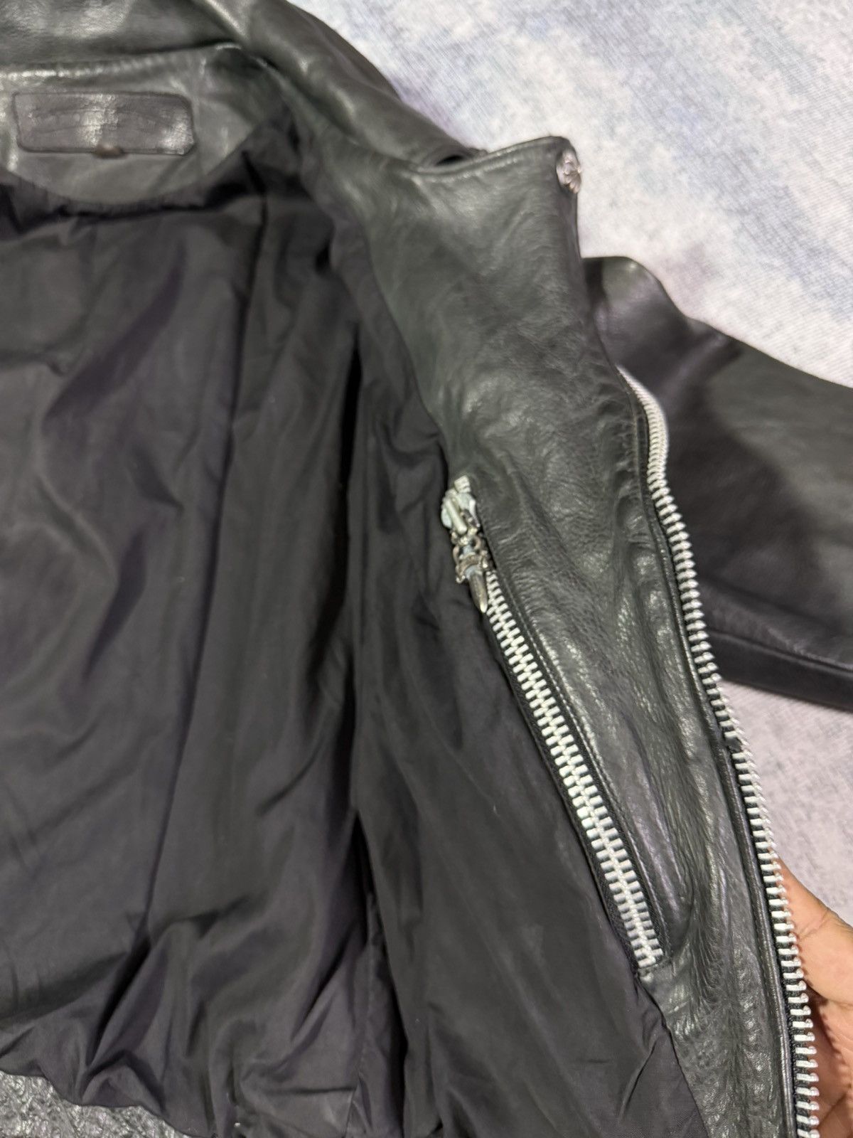 Chrome Hearts RARE! VINTAGE FIRST DAGGER PULL LEATHER JACKET Size US L / EU 52-54 / 3 - 20 Thumbnail
