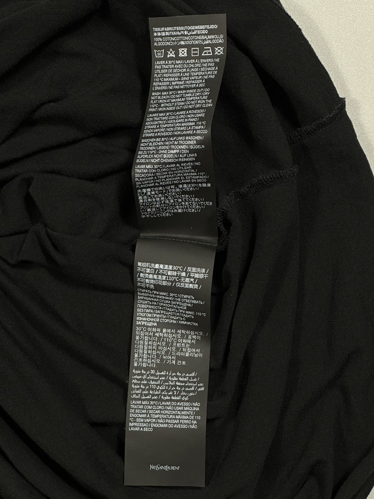Saint Laurent Paris Saint Laurent Rive Gauche Black T-Shirt Size US M / EU 48-50 / 2 - 7 Thumbnail