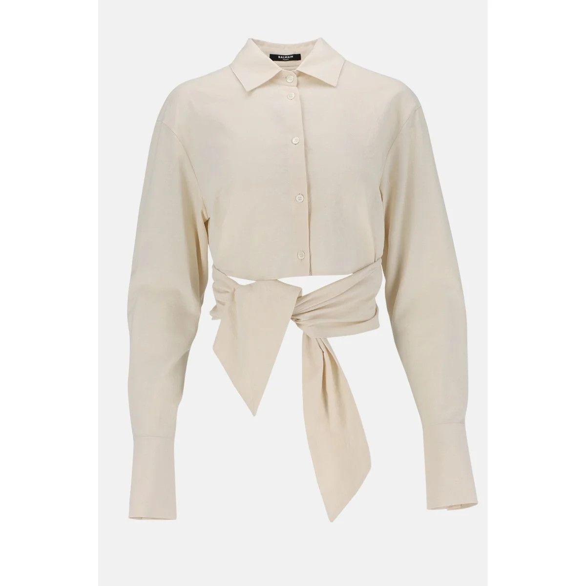 o1y0625 Solid Color Shirt & Blouse in Light Beige