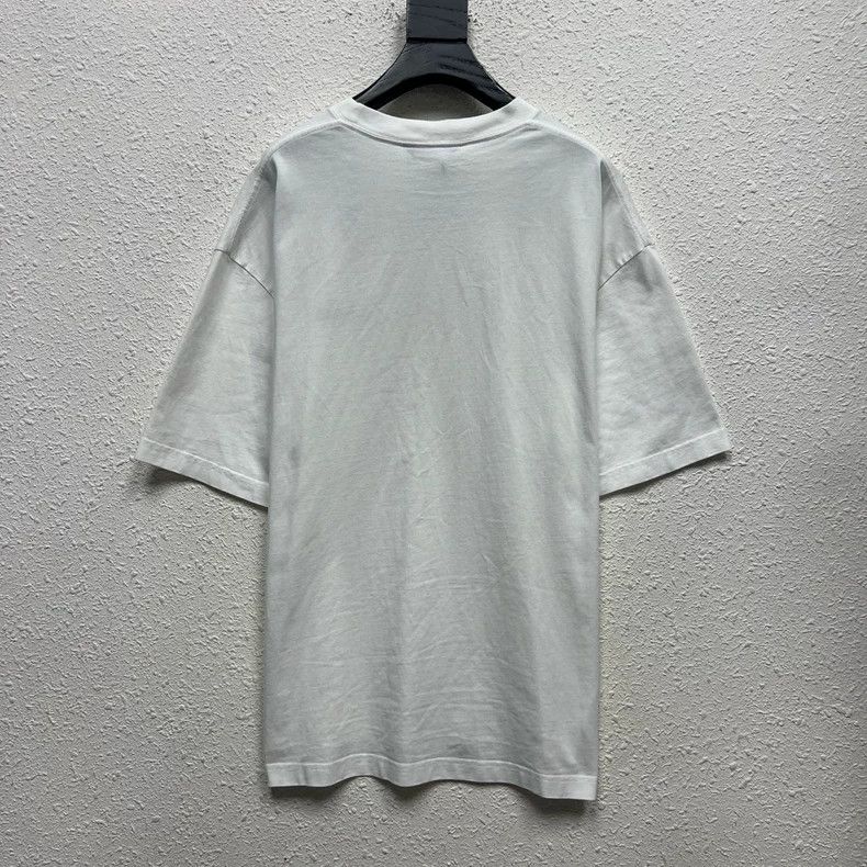 Balenciaga Balenciaga Double B Embroidered White Short Sleeve Size US M / EU 48-50 / 2 - 2 Thumbnail