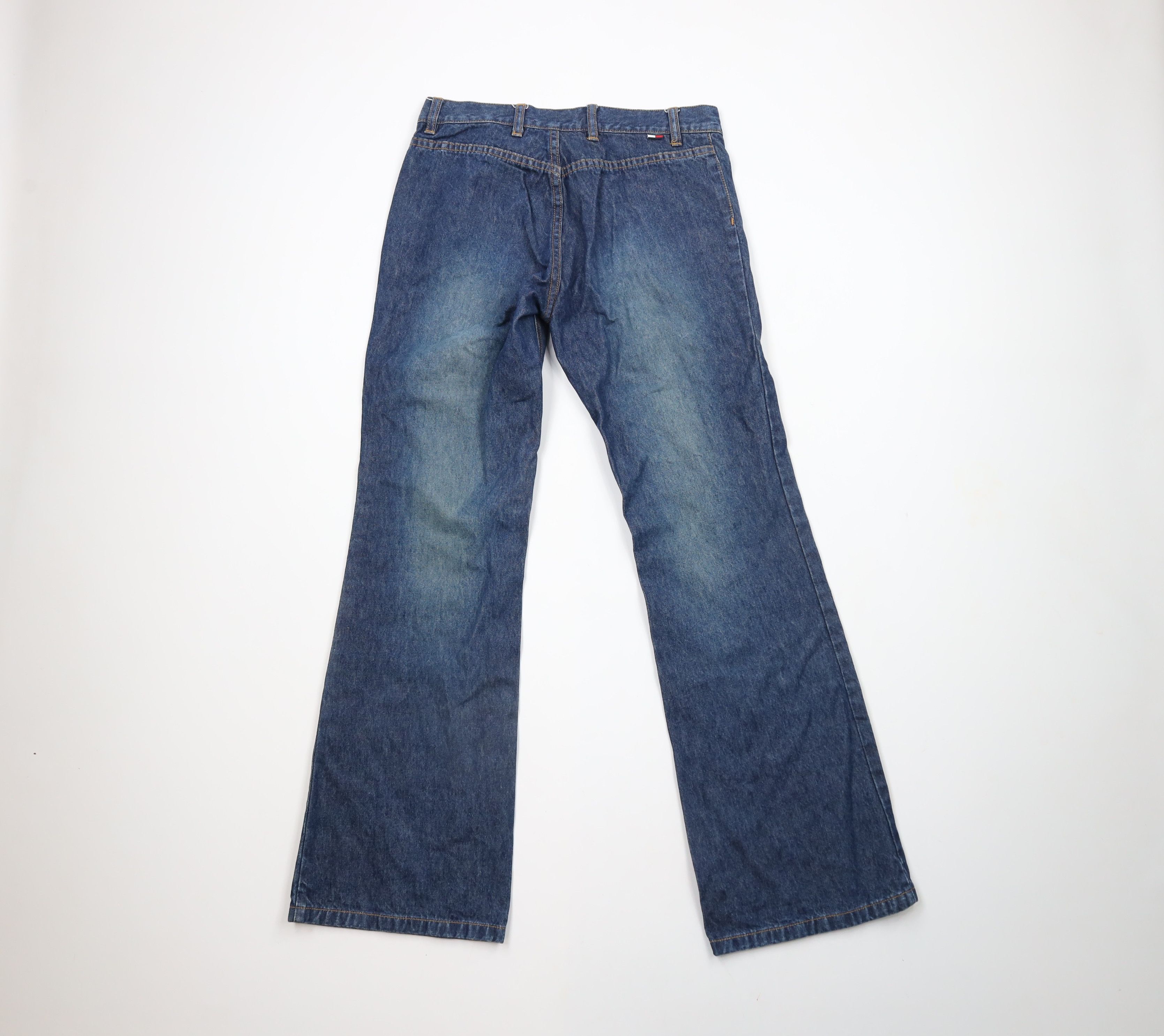 Tommy Hilfiger × Vintage Vintage Y2K 2002 Tommy Hilfiger Wide Leg Denim Jeans Blue Size 28" / US 6 / IT 42 - 9 Thumbnail