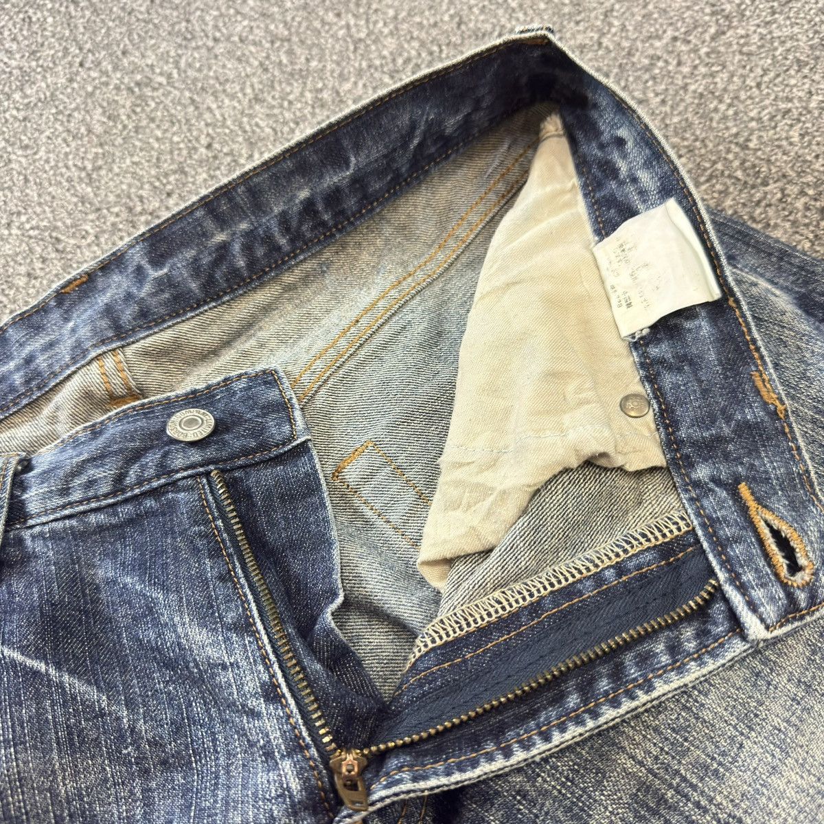 Japanese Brand Vintage Bobson Crackwash Distressed Faded Aging Denim Size US 31 - 13 Thumbnail