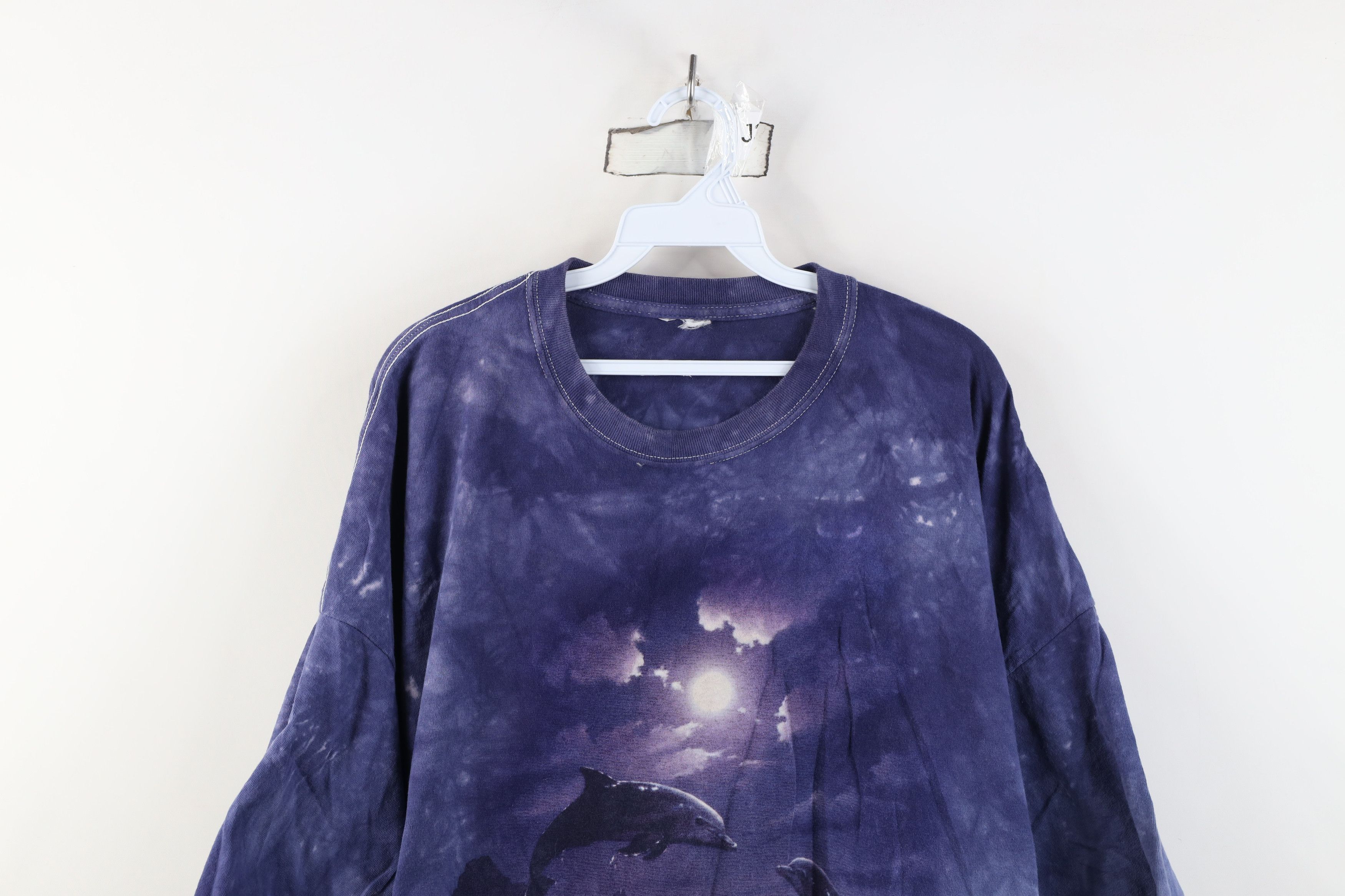 Vintage Vintage Y2K Streetwear Wash Nature Dolphins Fantasy T-Shirt Size US XXL / EU 58 / 5 - 2 Thumbnail