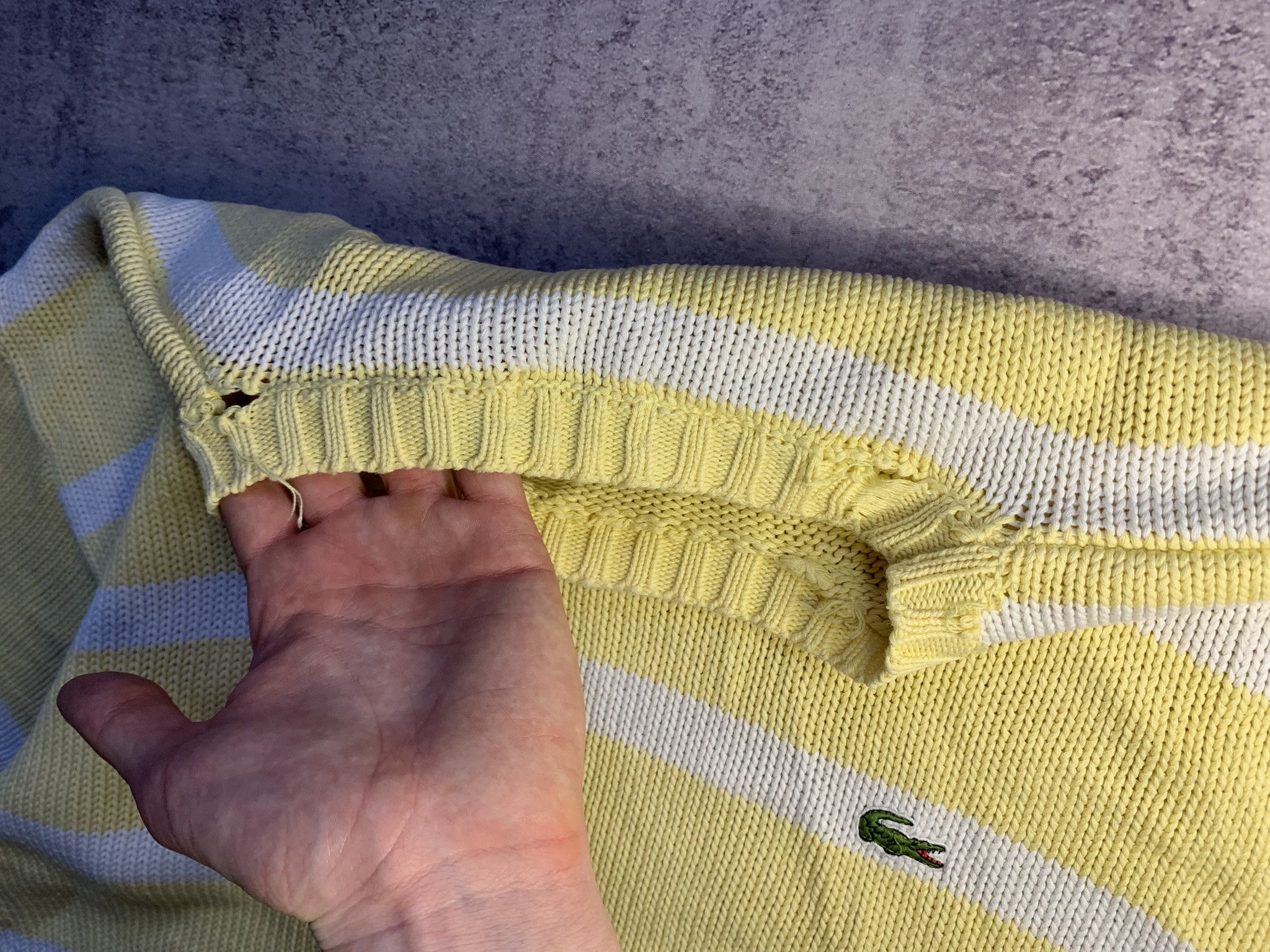 Lacoste Vintage Lacoste Striped Knit Sweater Size US M / EU 48-50 / 2 - 15 Thumbnail