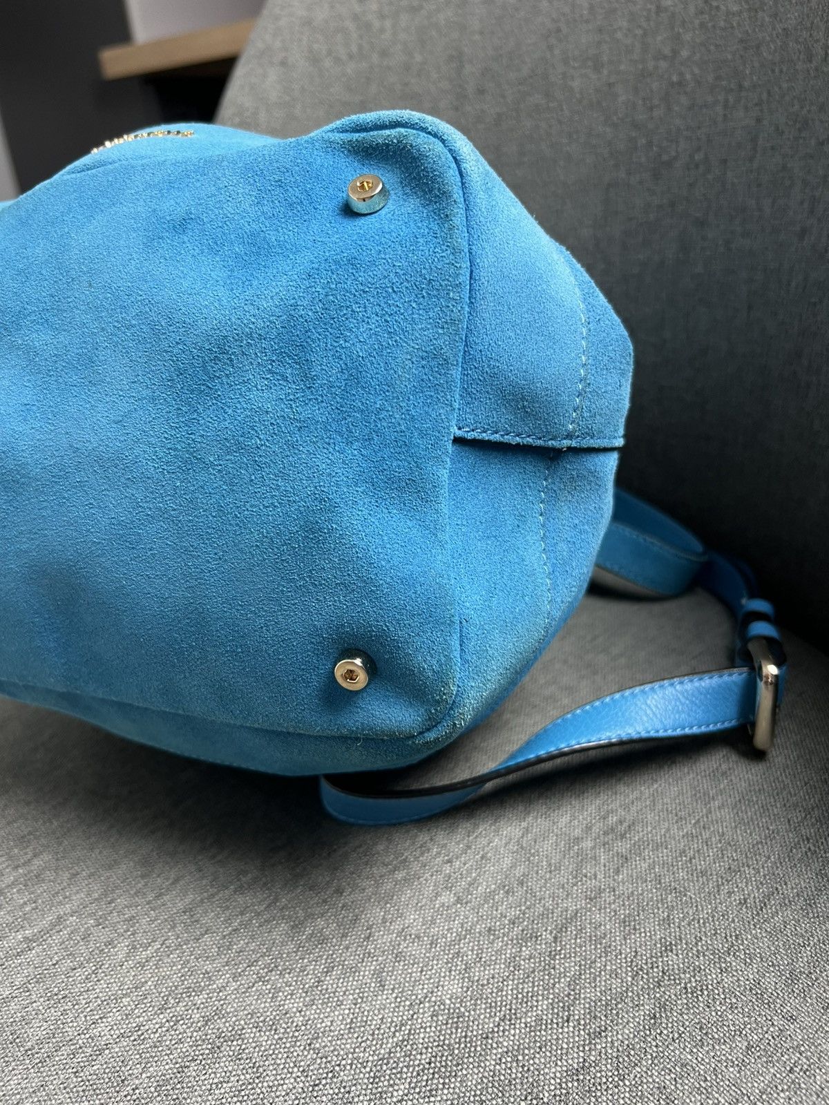 Vintage Luxury Coccinelle Blue Suede bag Size ONE SIZE - 12 Thumbnail