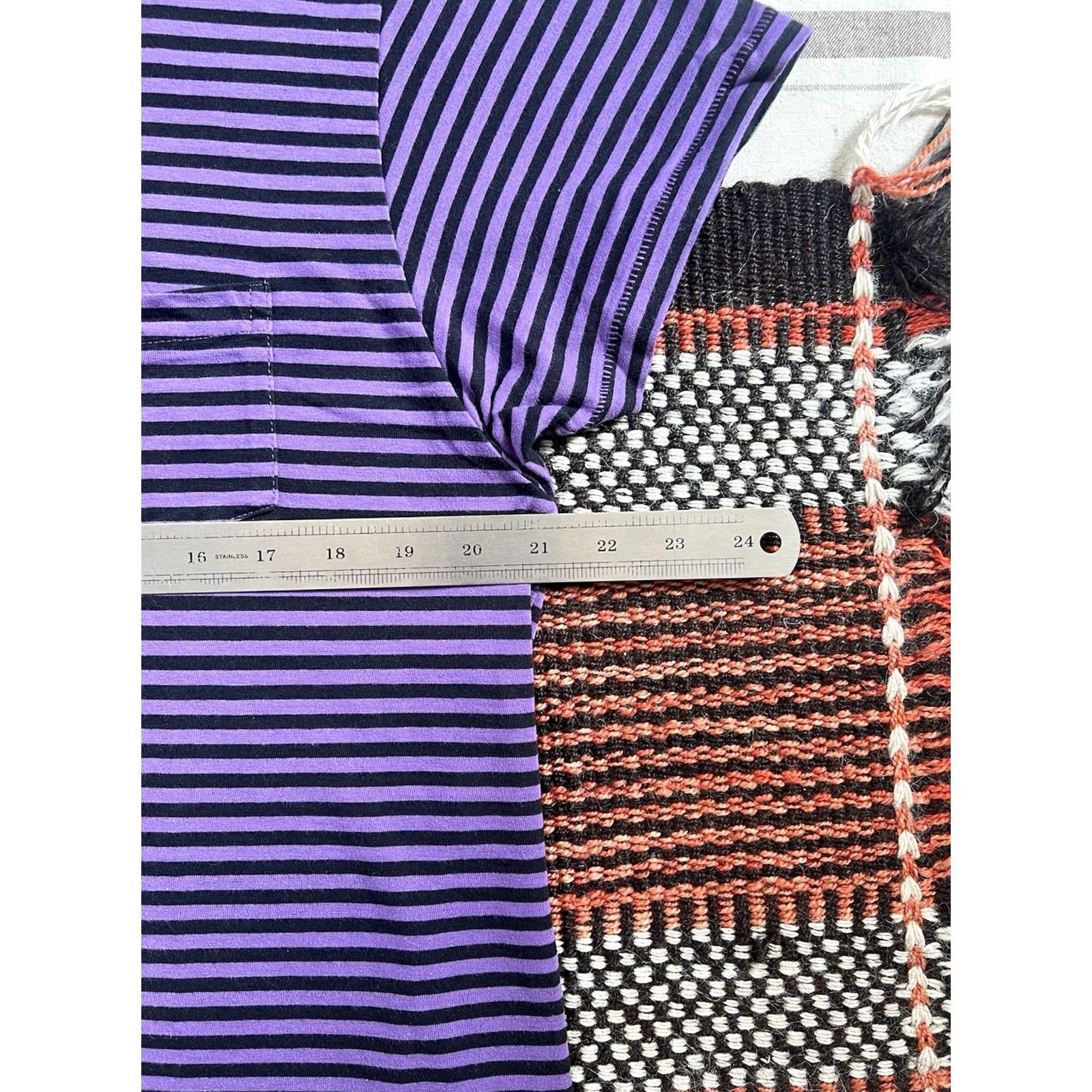 Levi's LVC Levi's Vintage Clothing T-Shirt L Adult Men Purple 50s 60s 70s Striped Short Sleeve Crew Neck BNWOT NOS New Pocket Printed 2010-2019 NOS Size US L / EU 52-54 / 3 - 6 Thumbnail