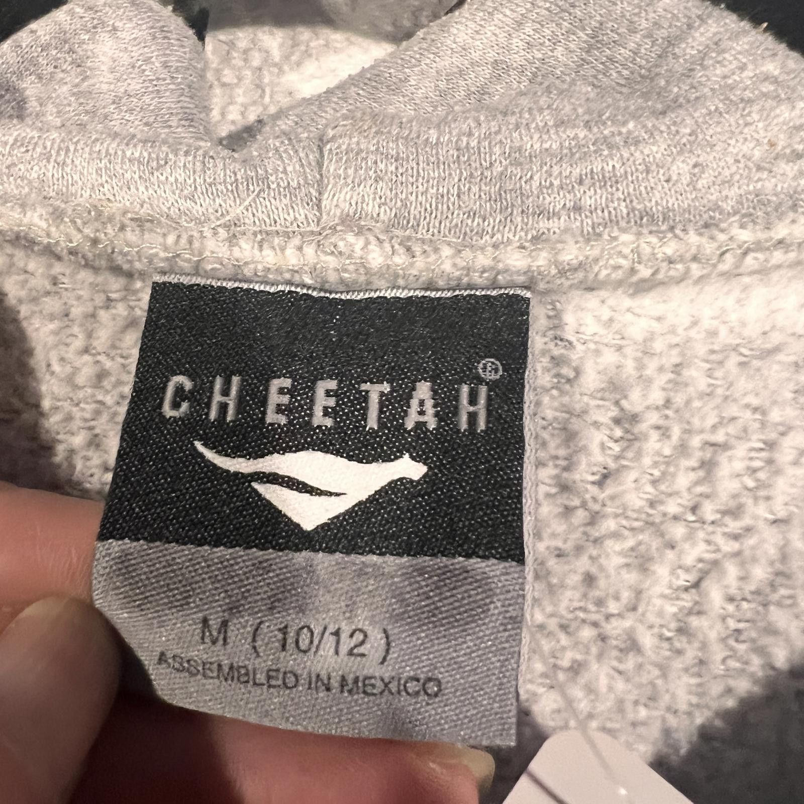 Other Cheetah Medium Gray Zip-Up Hoodie Sweatshirt Size M / US 6-8 / IT 42-44 - 4 Thumbnail