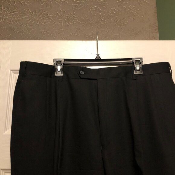 Jos. A. Bank JOS.A.BANK MEN'S BLACK 100%WOOL DRESS PANTS SIZE: 40/31 Size 40R - 3 Thumbnail