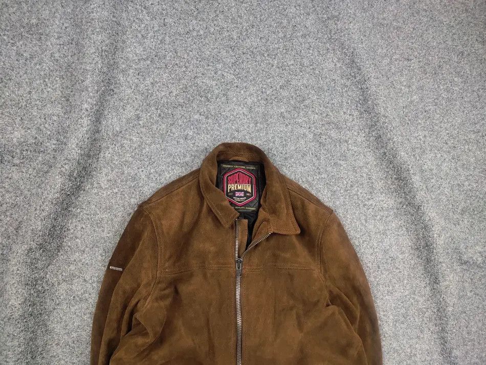 Superdry Superdry Premium suede leather tan Brown Zip British Jacket Size US XL / EU 56 / 4 - 2 Thumbnail