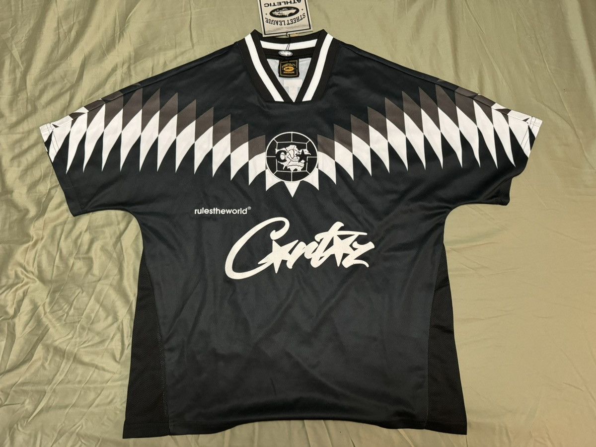image of Corteiz Football Jersey in Black, Men's (Size Medium)