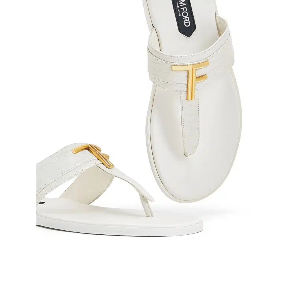Tom Ford o1loc1c0225 J1382 Brighton Sandals in White Size US 9 / EU 42 - 2 Thumbnail