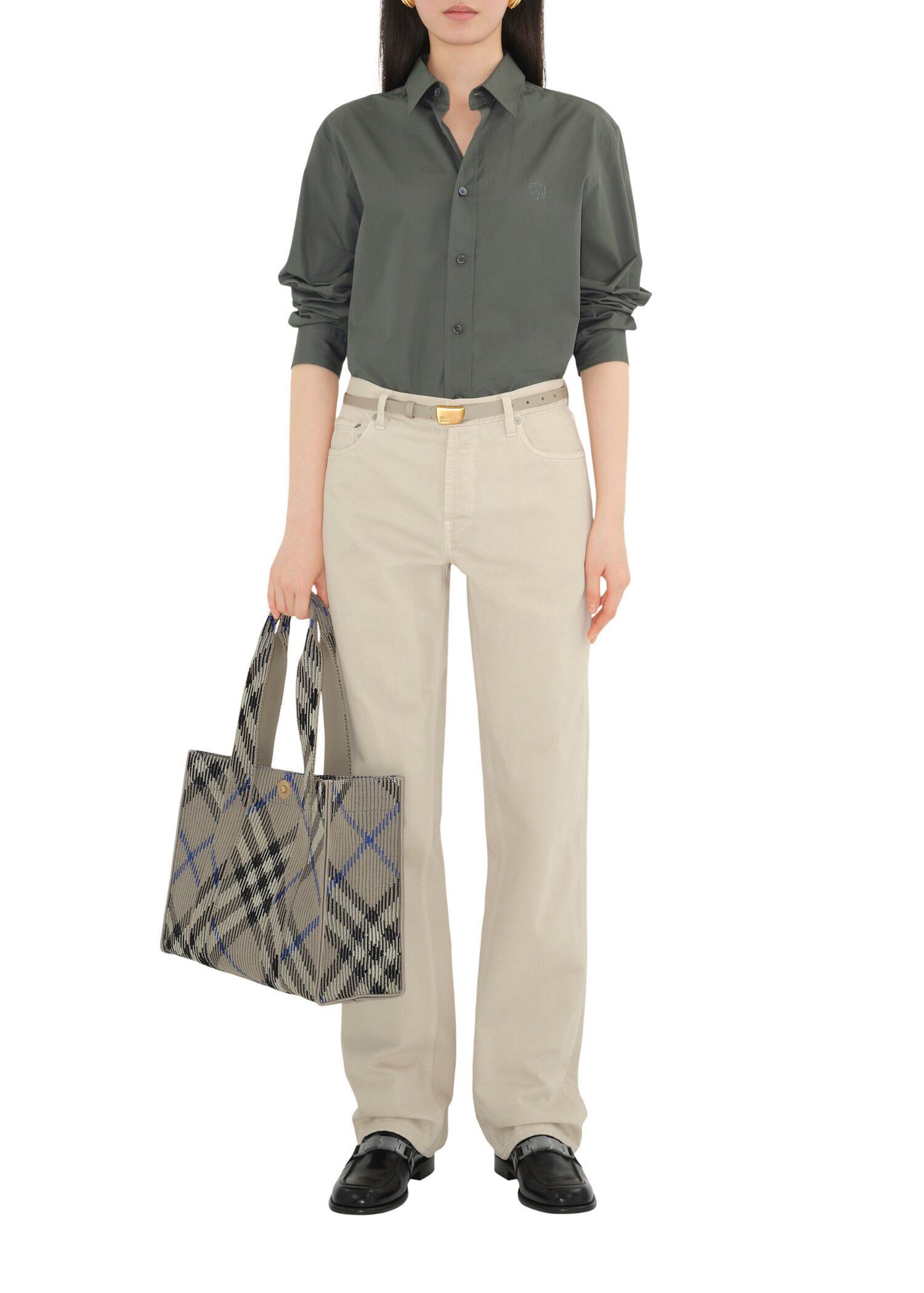 Burberry o1w1db10226 Size: OS / Small Check Knitted Tote Bag Size ONE SIZE - 2 Thumbnail