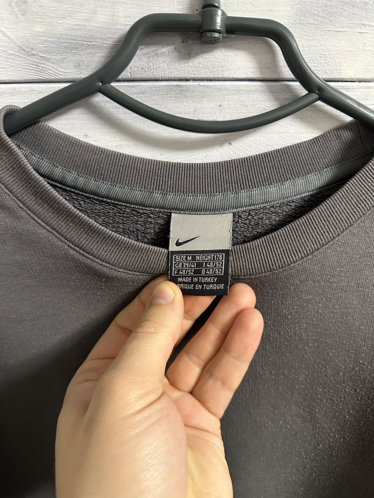 Nike Rare Vintage Sweatshirt Nike Small Swoosh Drill Y2K style Size US M / EU 48-50 / 2 - 10 Thumbnail