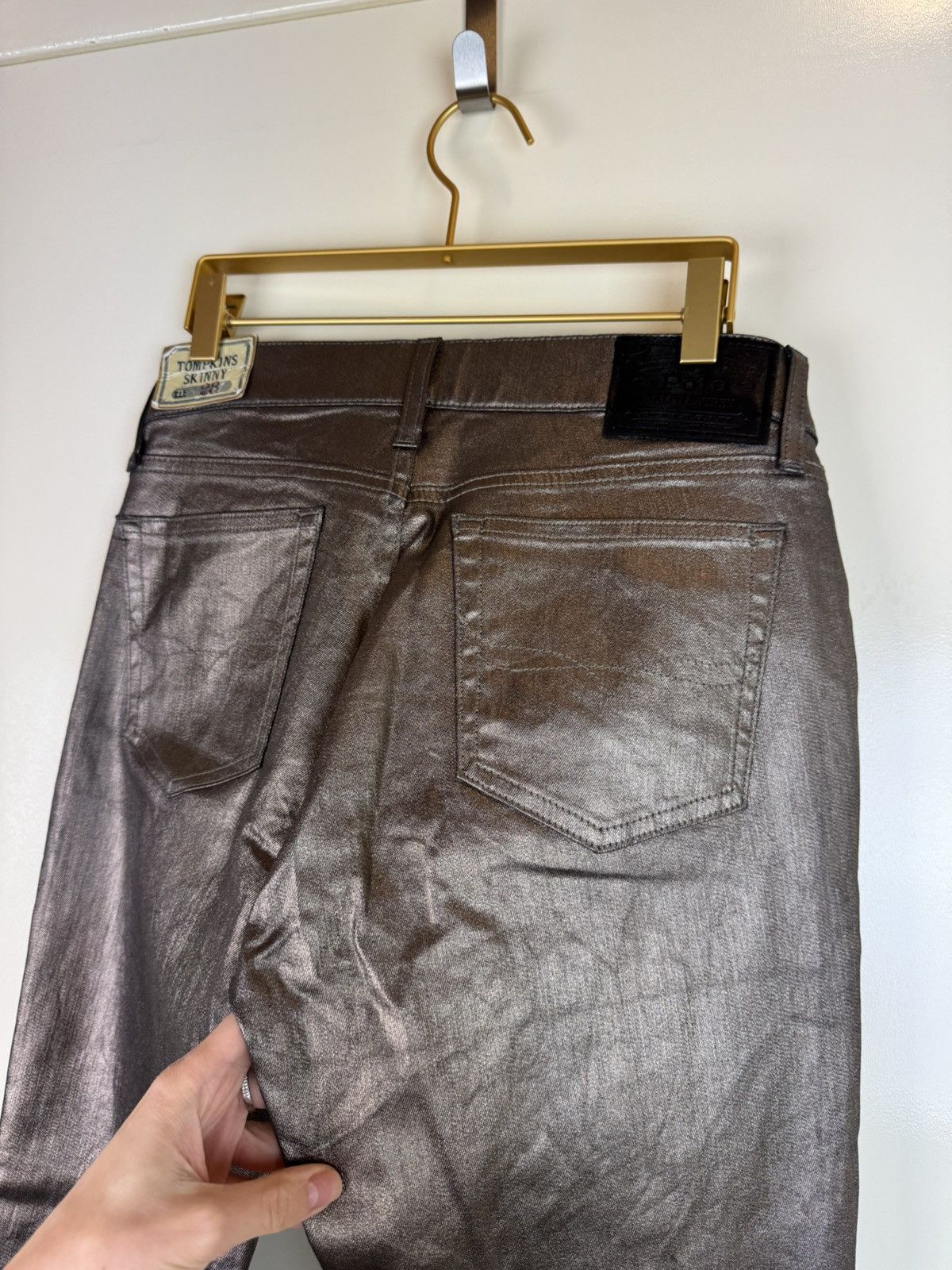Ralph Lauren Ralph Lauren tompkins skinny metalized rubberized jeans 28 Size 28" / US 6 / IT 42 - 18 Thumbnail