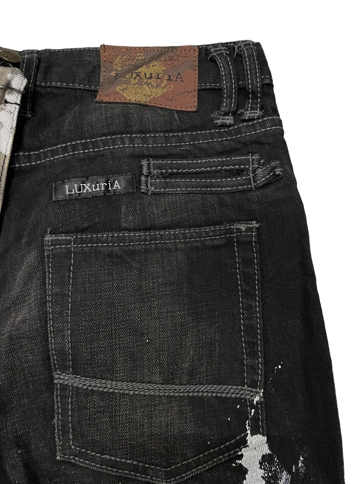 Luxuria Japan Flared Wide Leg Loose Laser Wash Man Jeans