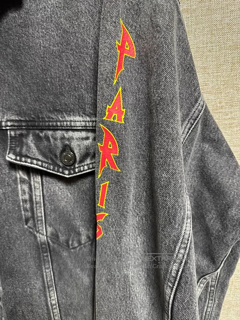 Balenciaga Balenciaga Rock Band Lightning Logo Denim Jacket Size US S / EU 44-46 / 1 - 4 Thumbnail