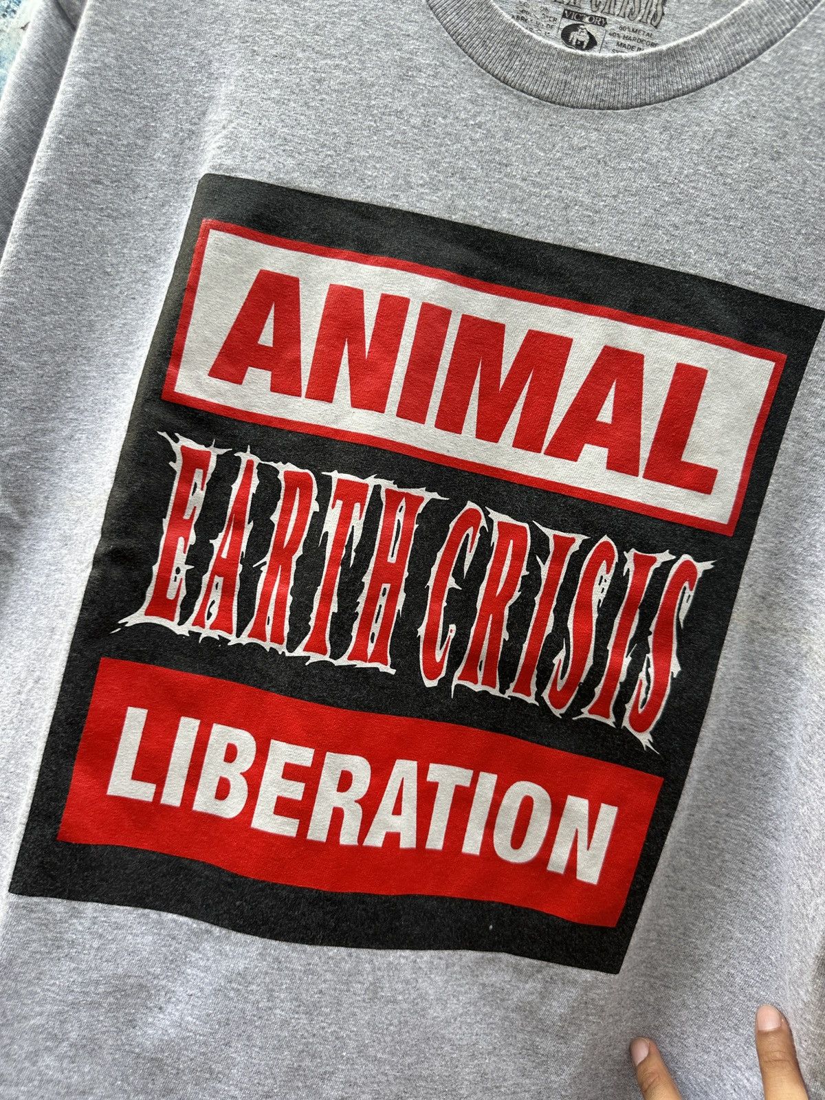 Band Tees Earth Crisis - Animal Liberation band tees VINTAGE Size US L / EU 52-54 / 3 - 4 Thumbnail