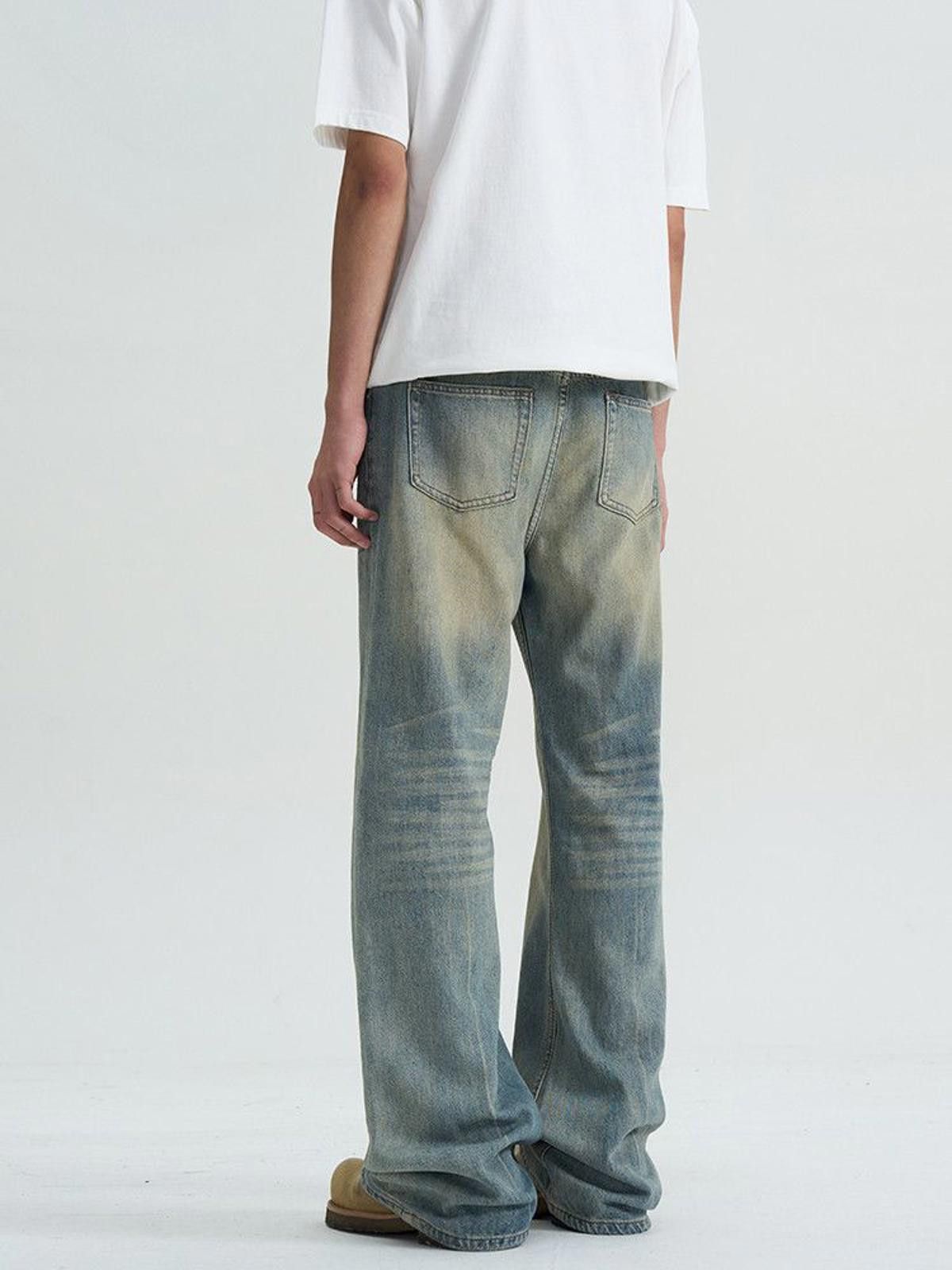 Japanese Brand Blue Washed Wide Leg Denim Jeans Size US 30 / EU 46 - 5 Thumbnail