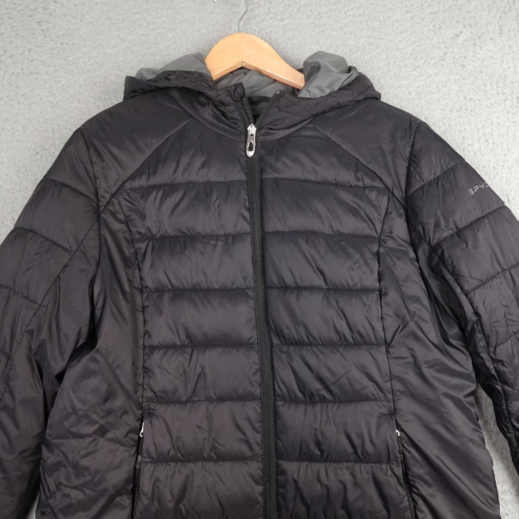 Spyder Spyder Jacket Mens L Black Hooded Puffer Insulated Full Zip Ski Outdoor Winter Size US L / EU 52-54 / 3 - 3 Thumbnail