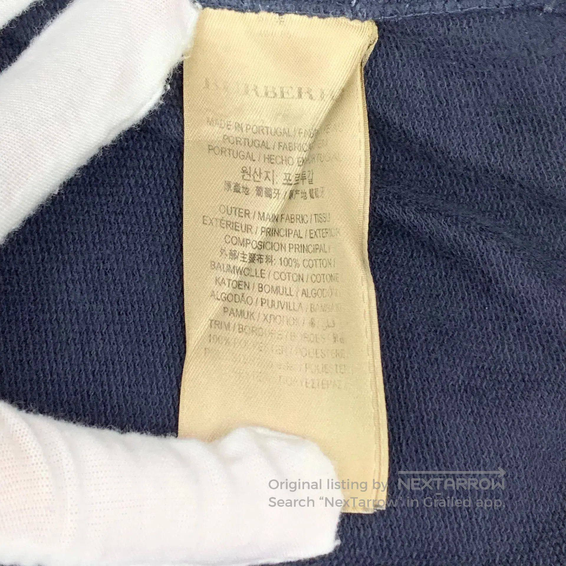 Burberry Burberry size XS Dark Blue Cotton Zipper Design Drawstring Size US 27 - 7 Thumbnail