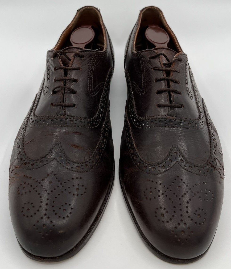 Polo Ralph Lauren Polo Ralph Lauren Brown Leather Wingtip Oxfords Size 10.5D Size US 10.5 / EU 43-44 - 2 Thumbnail