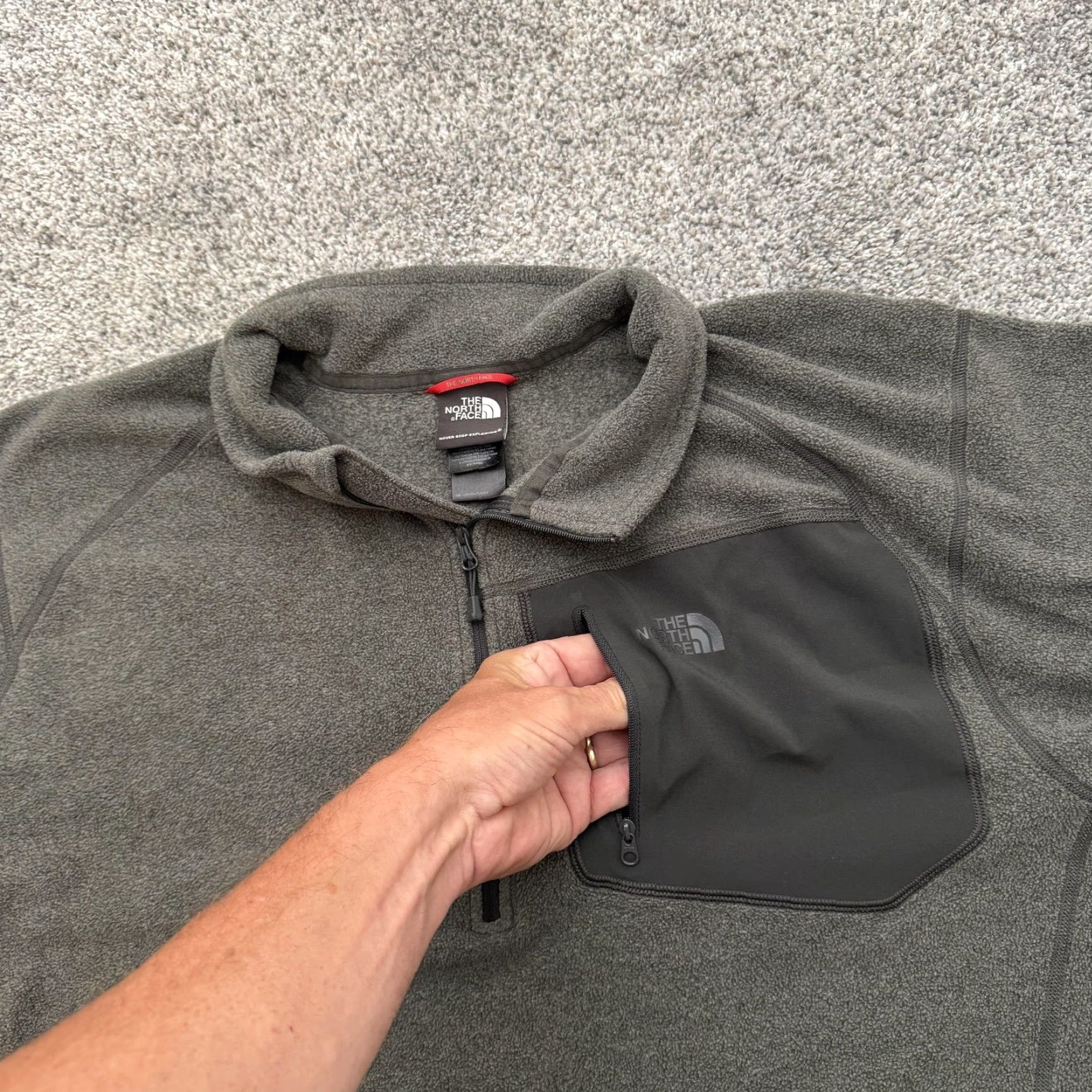 The North Face The North Face Pullover Mens 2XL Gray Polartec Classic Fleece Half Zip Outdoor Jacket Size US XXL / EU 58 / 5 - 5 Thumbnail