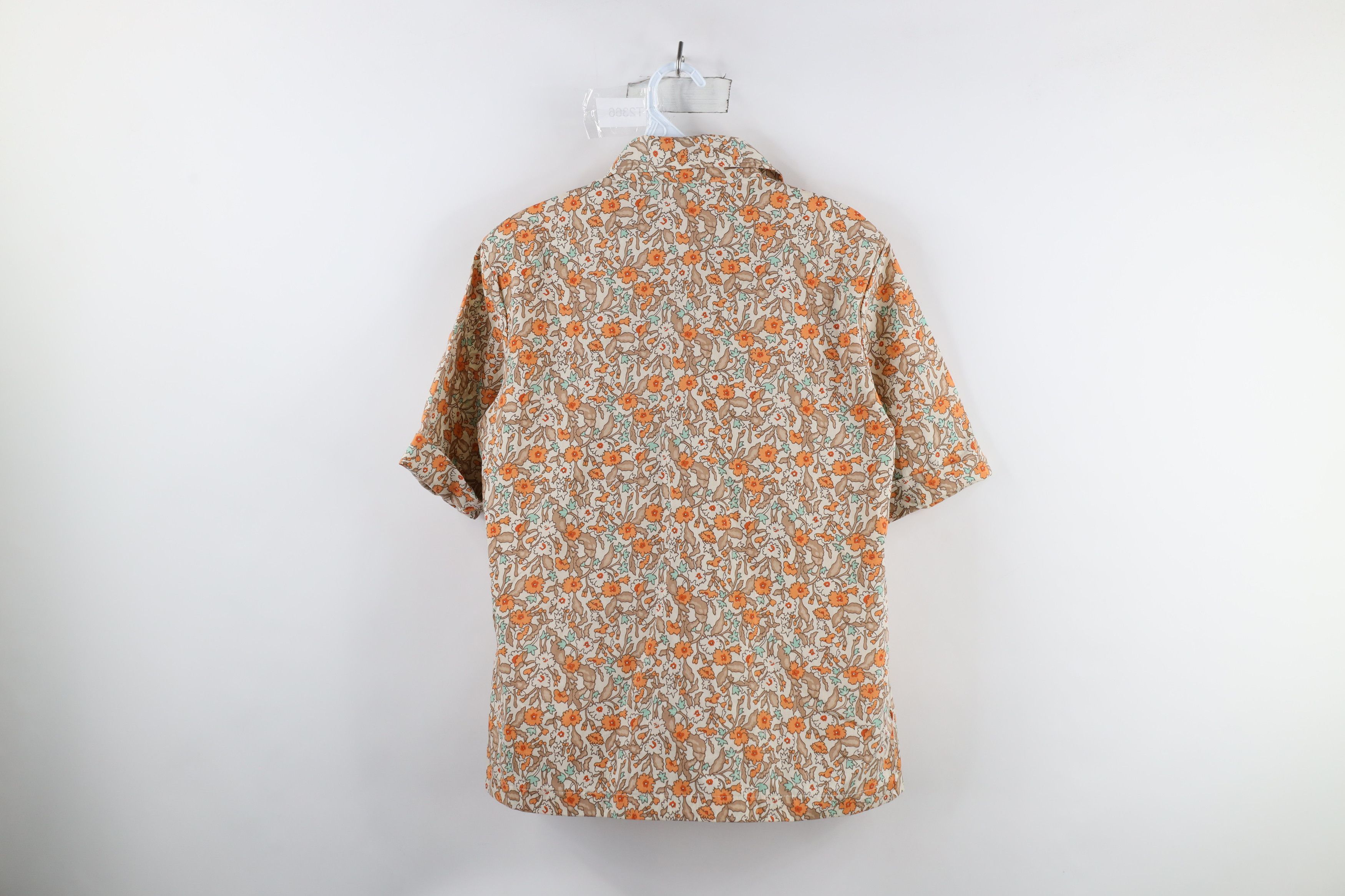 Vintage Deadstock Vintage 60s 70s Streetwear Flower Button Shirt Size XS / US 0-2 / IT 36-38 - 5 Thumbnail