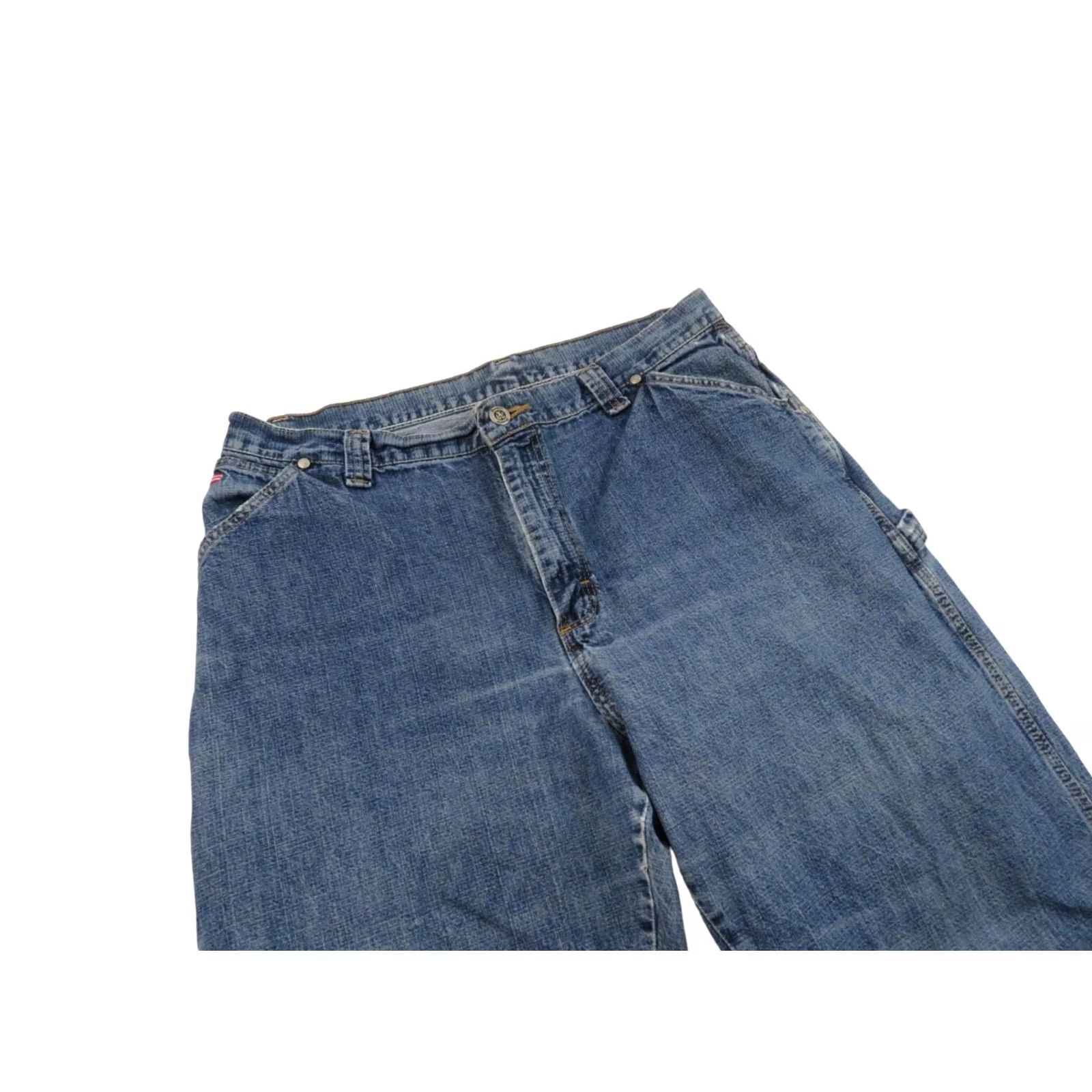 Wrangler VINTAGE Wrangler Carpenter Work Jeans 32x31 Baggy Workwear Blue Denim 90s Y2K Pants Men Size US 32 / EU 48 - 3 Thumbnail