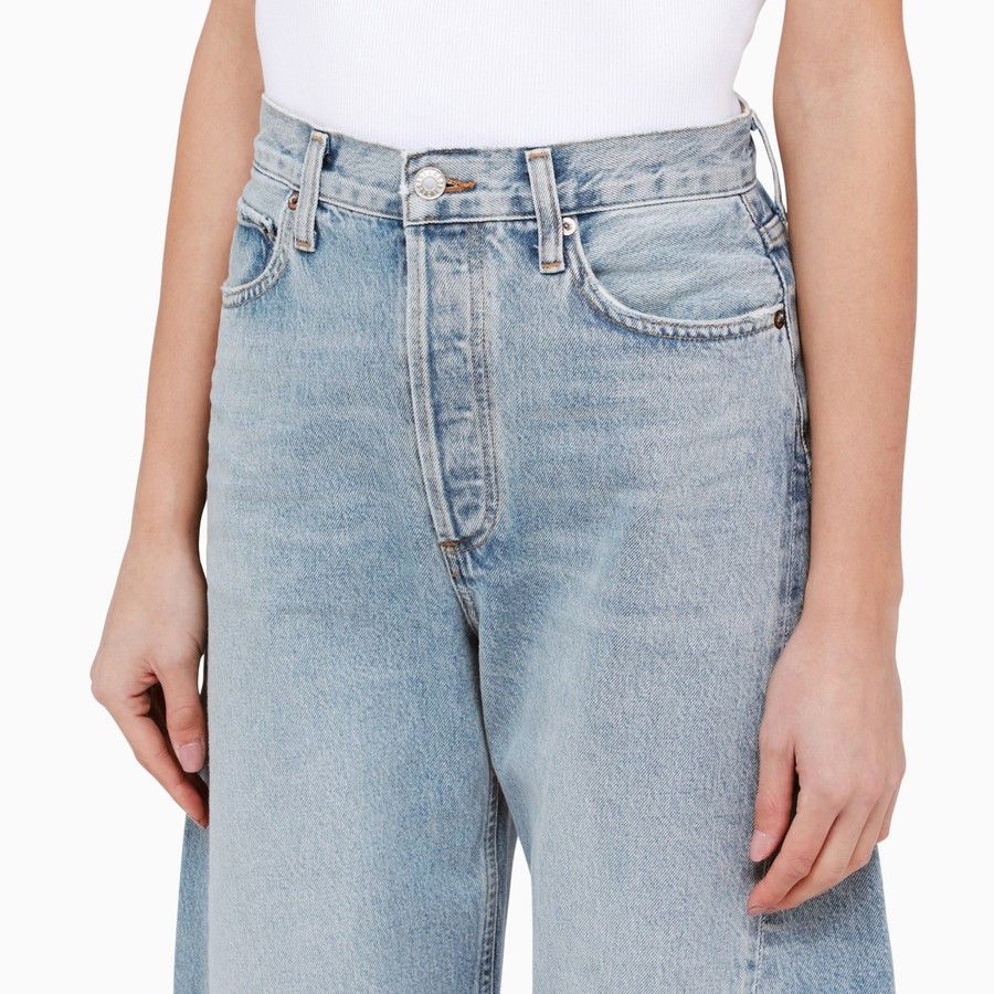 Agolde o1d2blof0724 Balloon Denim Jeans in Light Blue Size 29" - 5 Thumbnail